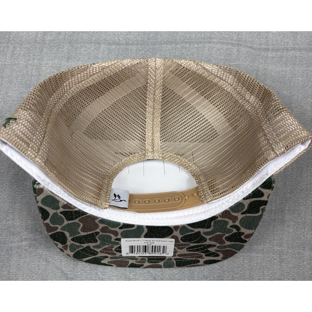 Roost 7 Panel Hat Cap Men Camo Snapback Mesh NWT Duck Goose Hunting - Picture 7 of 11